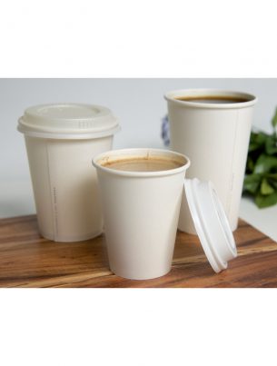tasse à café jetable compostable et recyclable