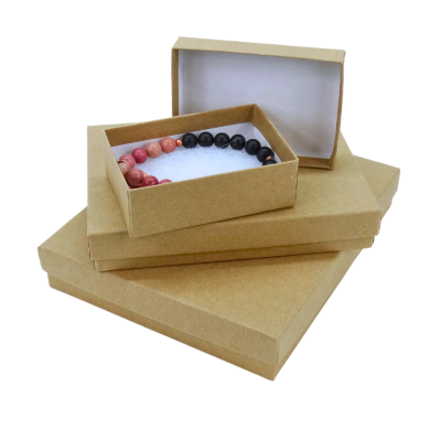 Boîte à bijoux kraft doublée de coton | Les Emballages 1.2.3.