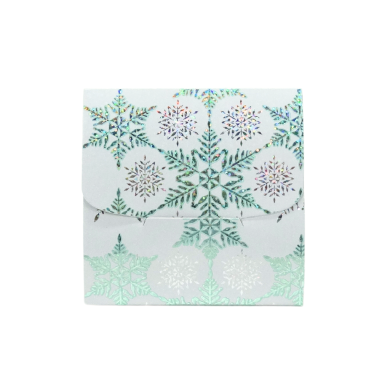 Enveloppe pour carte cadeau - Flocon vert
