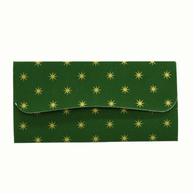 Enveloppes en carton pour certificat vert avec étoile dorée