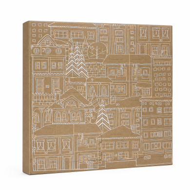 Boîtes Calendrier de l'Avent Village Européen Kraft